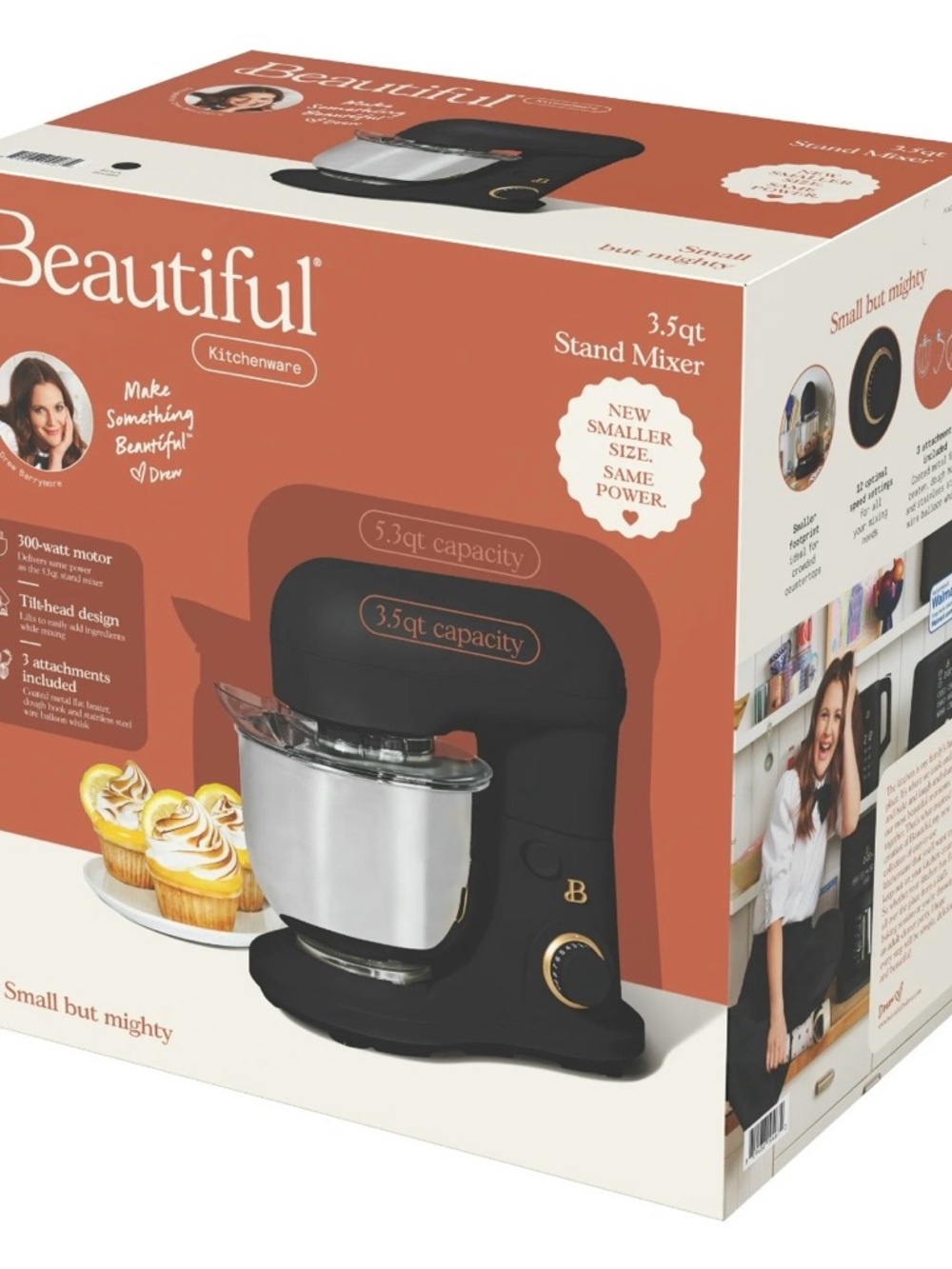 Beautiful by Drew Kitchenware 5.3Qt  Stand Mixer in Black